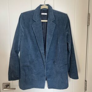 Blue Corduroy Mango Blazer